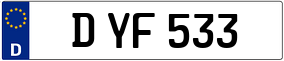 Trailer License Plate